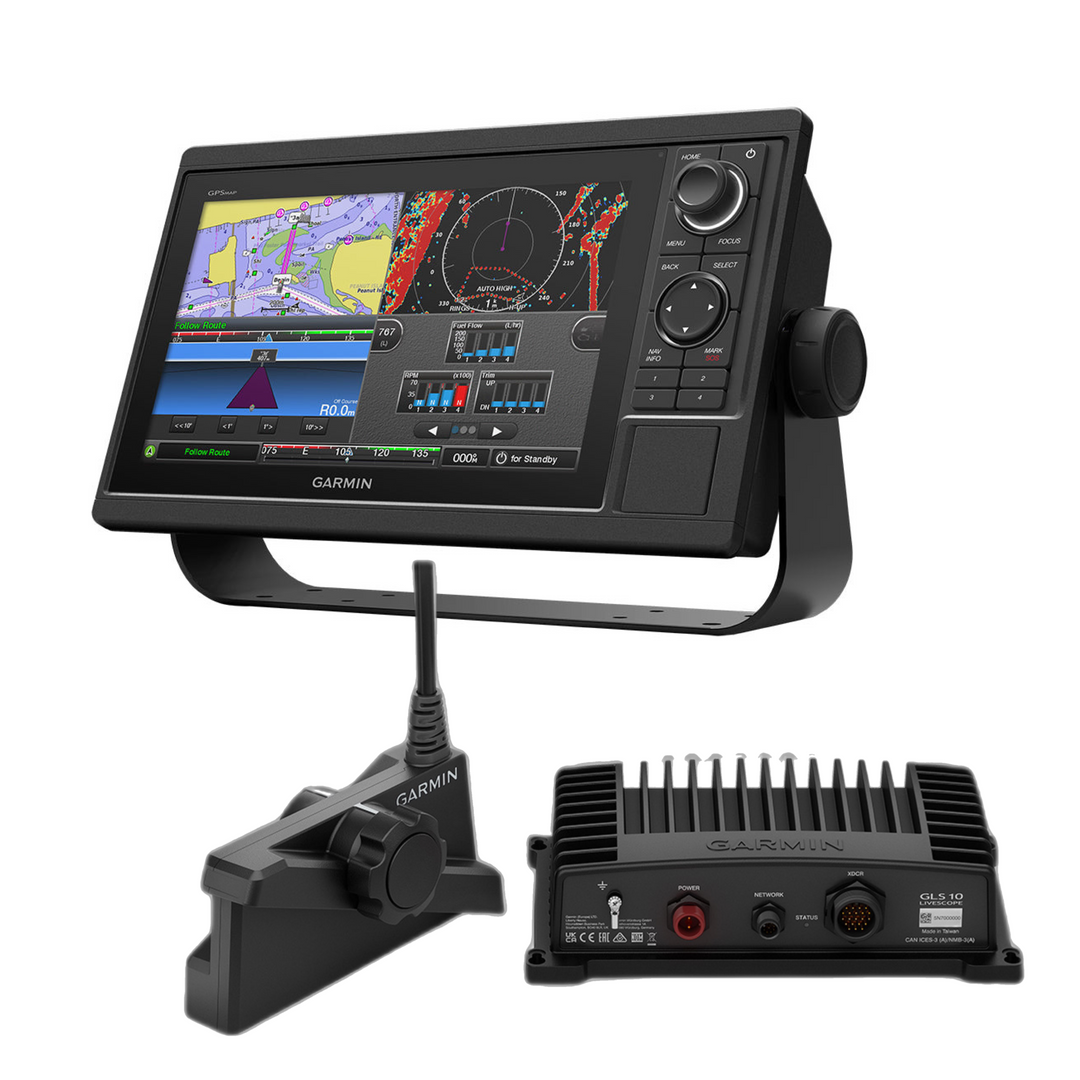 Garmin GPSMAP 1022 Chartplotter (10” Screen) + Garmin LiveScope Plus System w-GLS 10 & LVS34