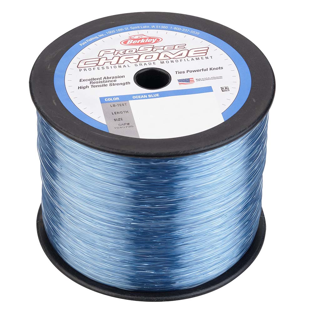 blue fishing line mono 25lb Berkley ProSpec Chrome Ocean Blue Monofilament - 25 lb - 1000 yds