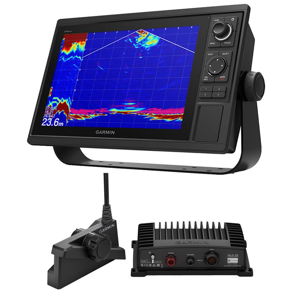 Garmin GPSMAP 1222 Chartplotter + Garmin LiveScope Plus System w-GLS 10 & LVS34 Transducer Bundle