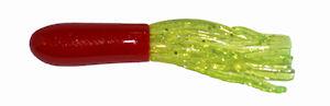 Big Bite Crappie Tubes 1.5" 10ct Red-Chartreuse Sparkle