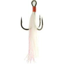 Gamakatsu Treble Hook Feathered White-Red Size 2 2ct