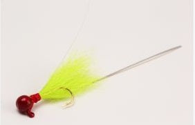 Slater Thread Neck Jig 1-32 Red-Red-Chartreuse #6 Hook 3pk