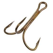 Mustad Treble Hook Bronze 25ct Size 3-0