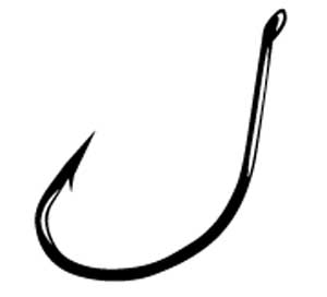 Gamakatsu Drop Shot Hook Black 25ct Size 2-0