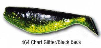 Luckie Strike Shad Minnow MC 5" 10ct Chart Glitter-Black Back