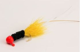 Slater Original Jig 1-32 Red-Black-Yellow #6 Hook 3pk