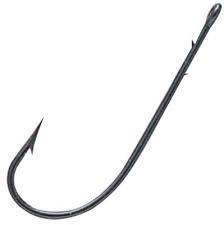 Mustad Accu Point Worm Hook Black 8ct Size 4-0