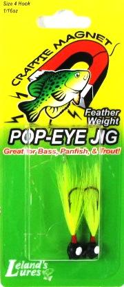 Leland Pop Eye Jig 1-64 2ct Black-Chartreuse
