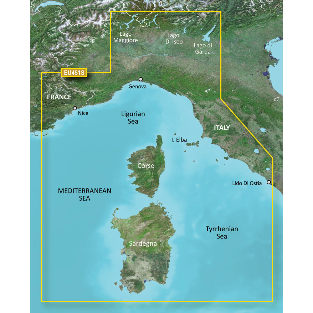 Garmin BlueChart® g3 Vision® HD - VEU451S - Legurian Sea, Corsica & Sardinia - microSD™-SD™