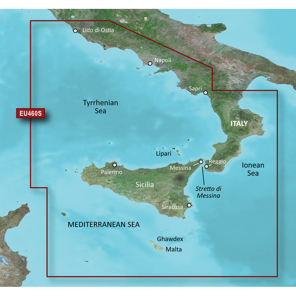 Garmin BlueChart® g3 Vision® HD - VEU460S - Sicily to Lido di Ostia - microSD™-SD™