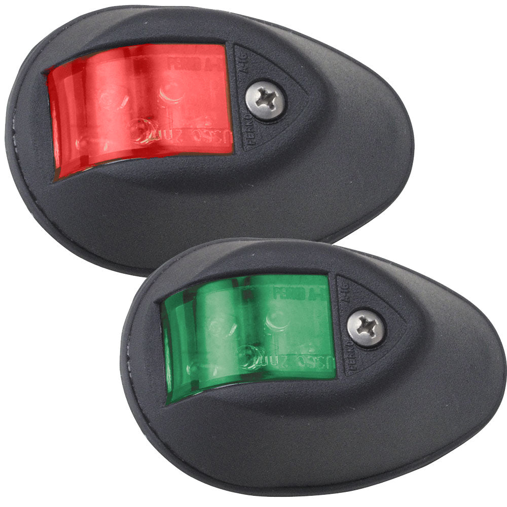 Perko LED Sidelights - Red-Green - 12V - Black Housing