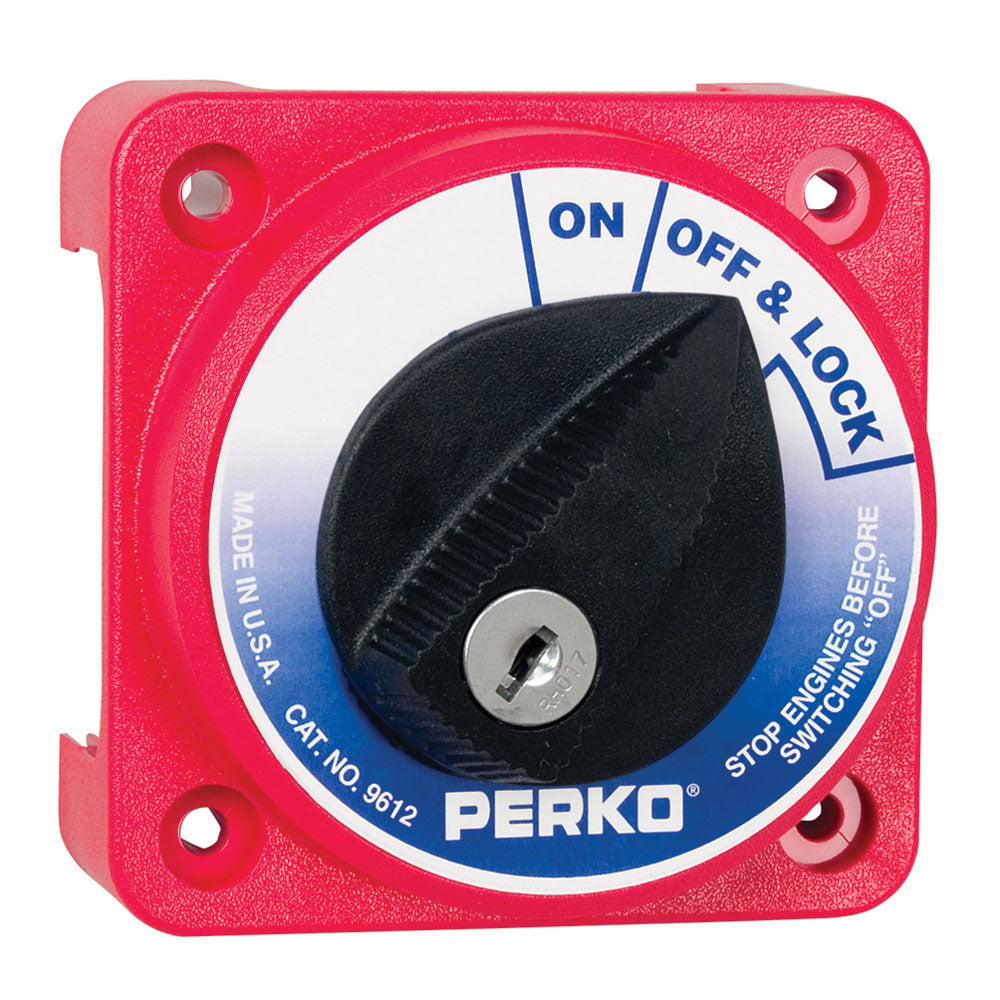 Perko 9612DP Compact Medium Duty Main Battery Disconnect Switch w-Key Lock