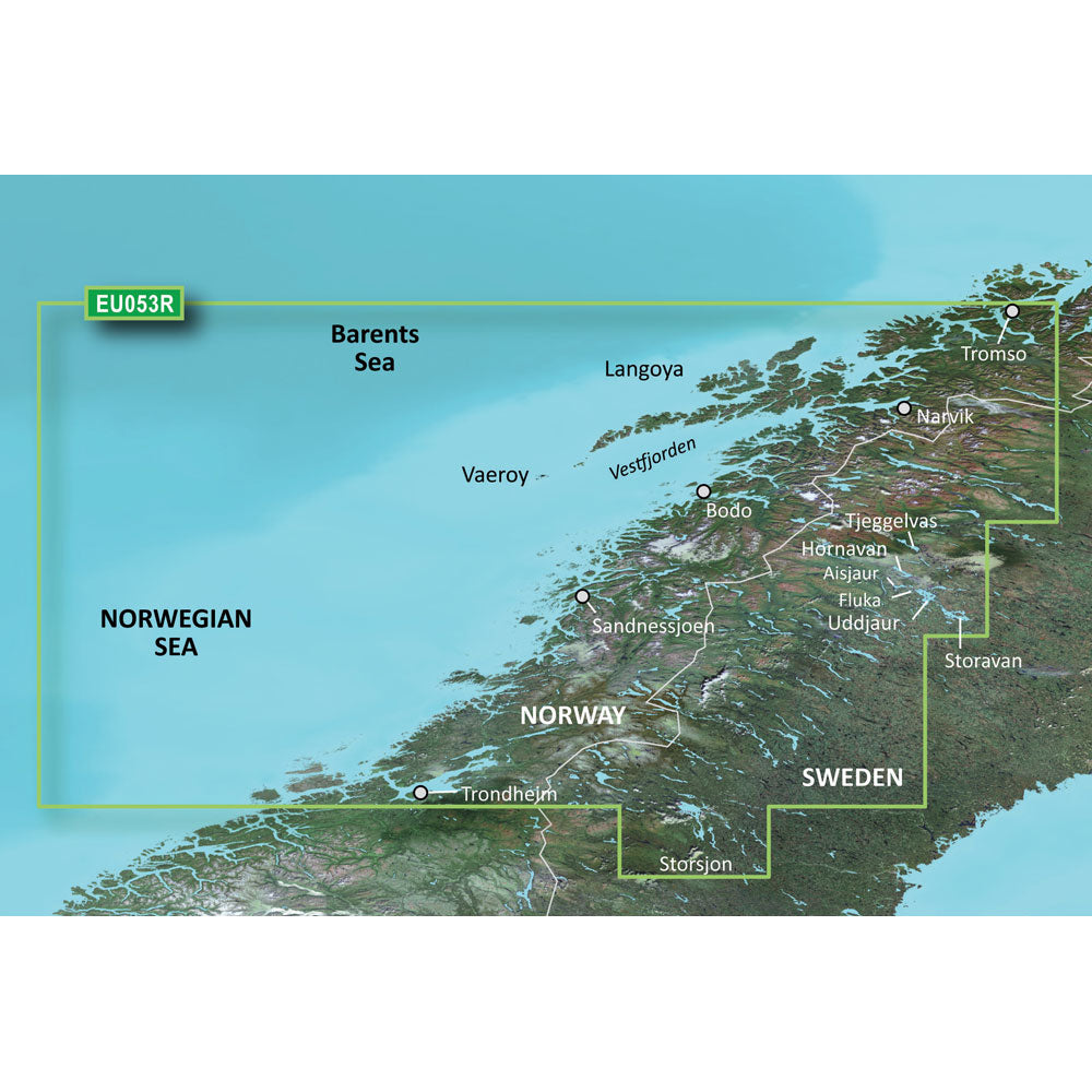 Garmin BlueChart® g3 HD - HXEU053R - Trondheim - Tromso - microSD™-SD™