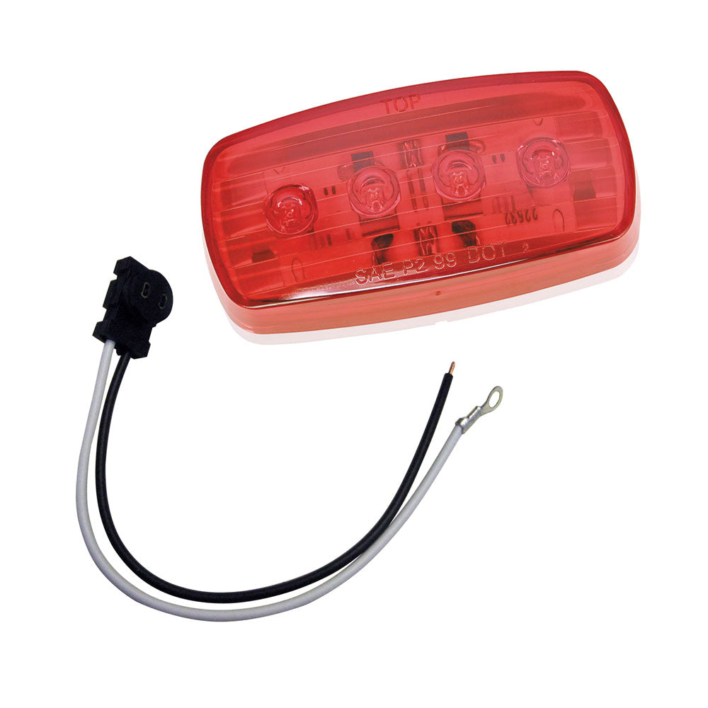 Wesbar LED Clearance-Side Marker Light - Red #58 w-Pigtail