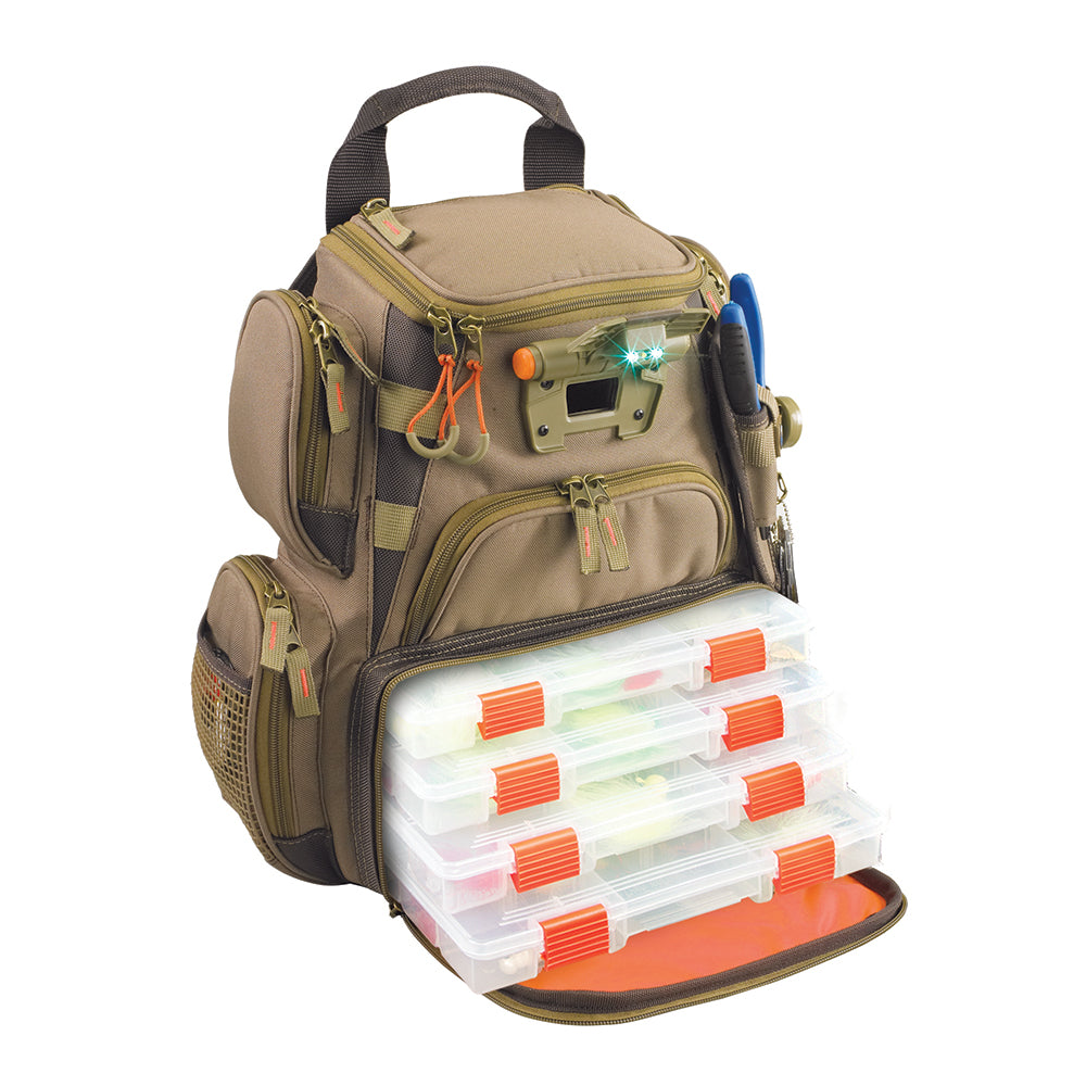 Wild River RECON Lighted Compact Tackle Backpack w-4 PT3500 Trays
