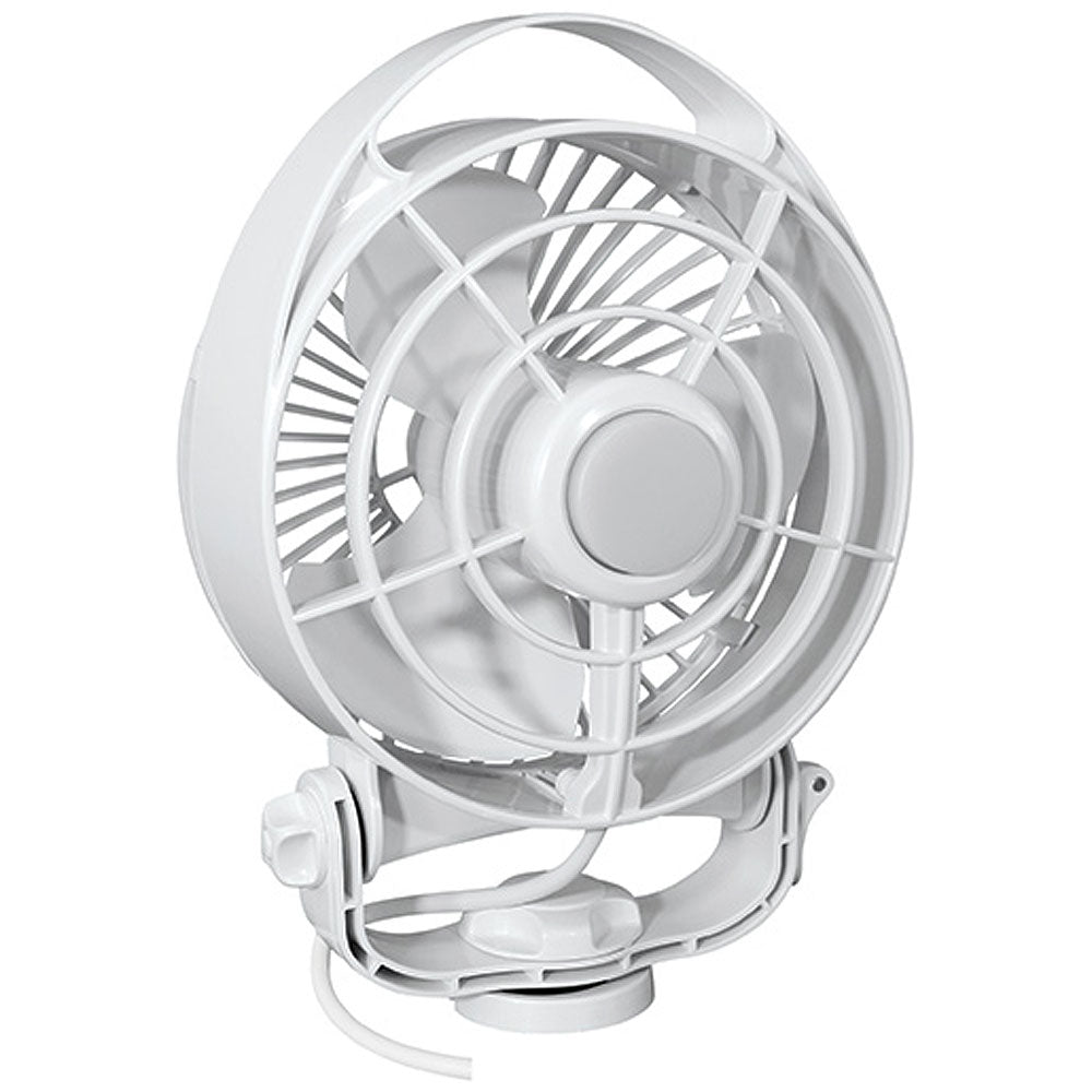 Caframo Maestro 12V 3-Speed 6" Marine Fan w-LED Light - White