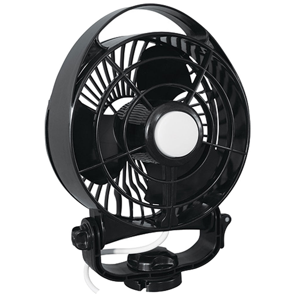 Caframo Maestro 12V 3-Speed 6" Marine Fan w-LED Light - Black