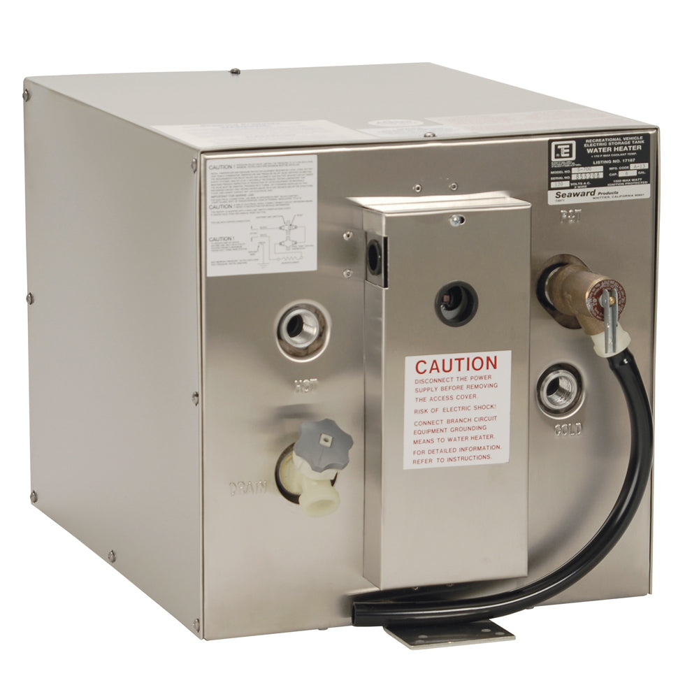 Whale Seaward 6 Gallon Hot Water Heater w-Rear Heat Exchanger - Stainless Steel - 120V - 1500W