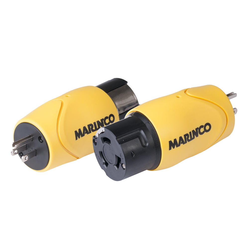 Marinco Straight Adapter - 15A Male Straight Blade to 50A 125-250V Female Locking