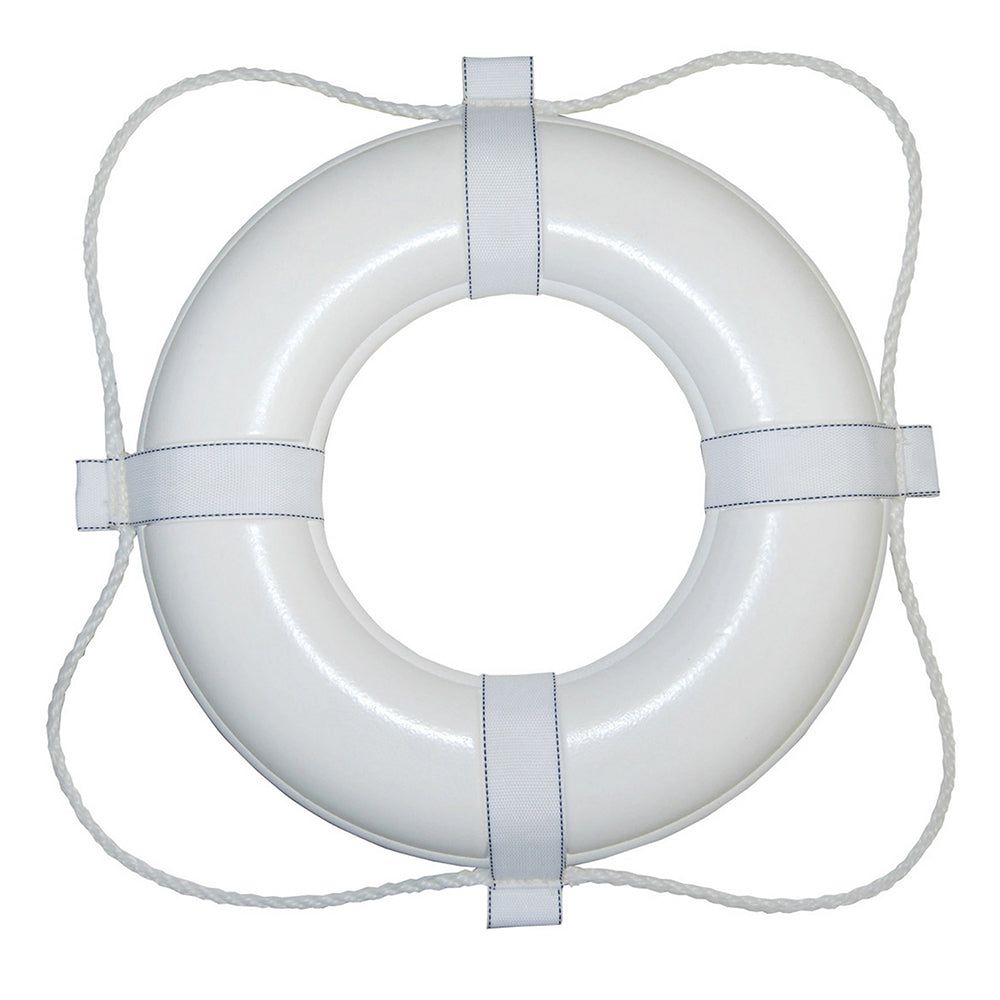 Taylor Made Foam Ring Buoy - 24" - White w-White Rope