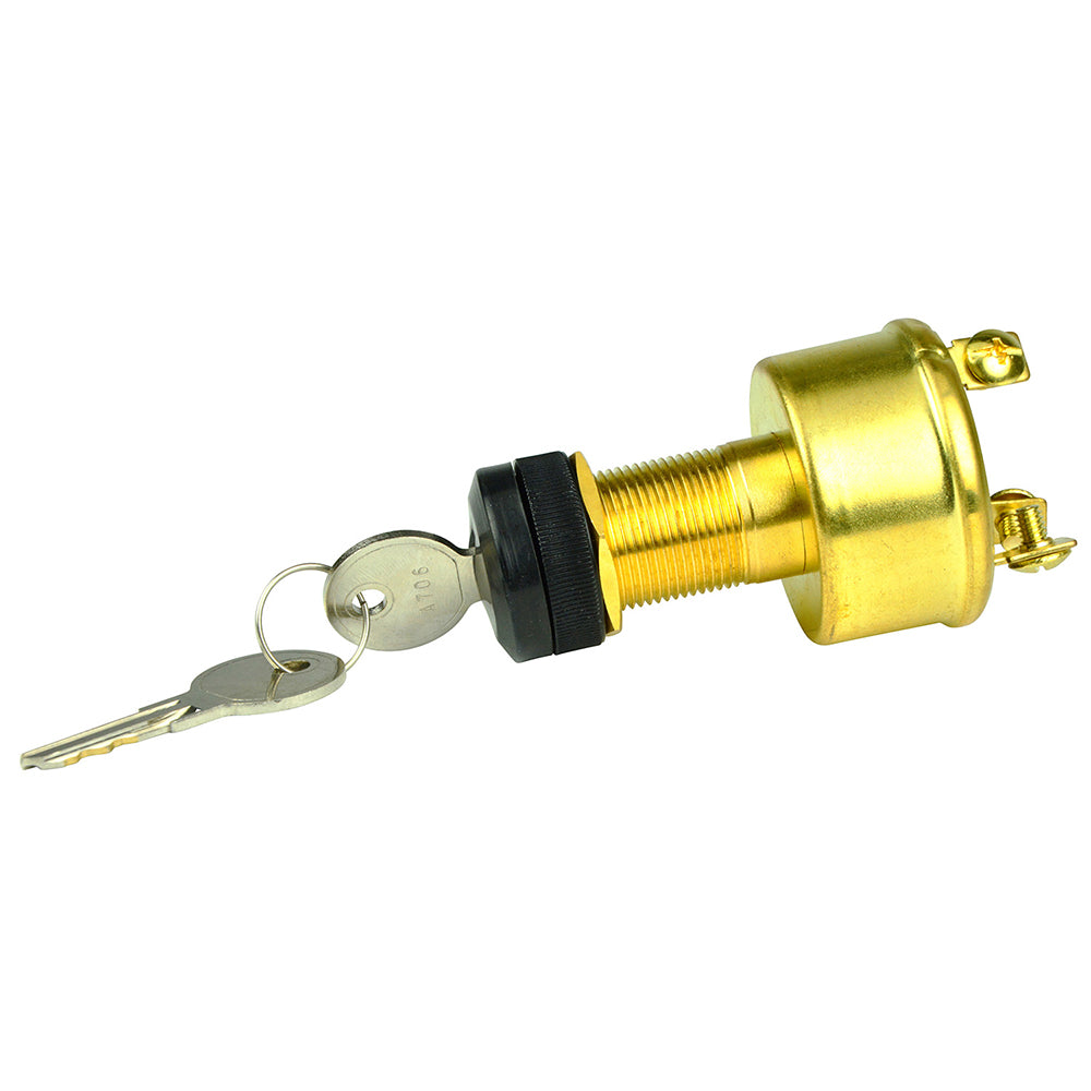 BEP 3-Position Brass Ignition Switch - OFF-Ignition-Start