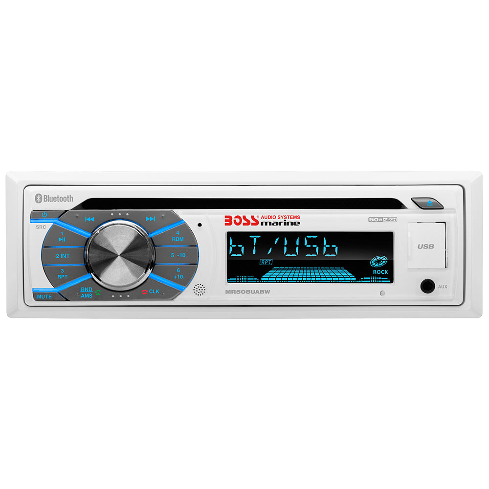 Boss Audio MR508UABW Single-DIN CD-USB-SD-MP3-WMA-AM-FM Receiver w-Bluetooth