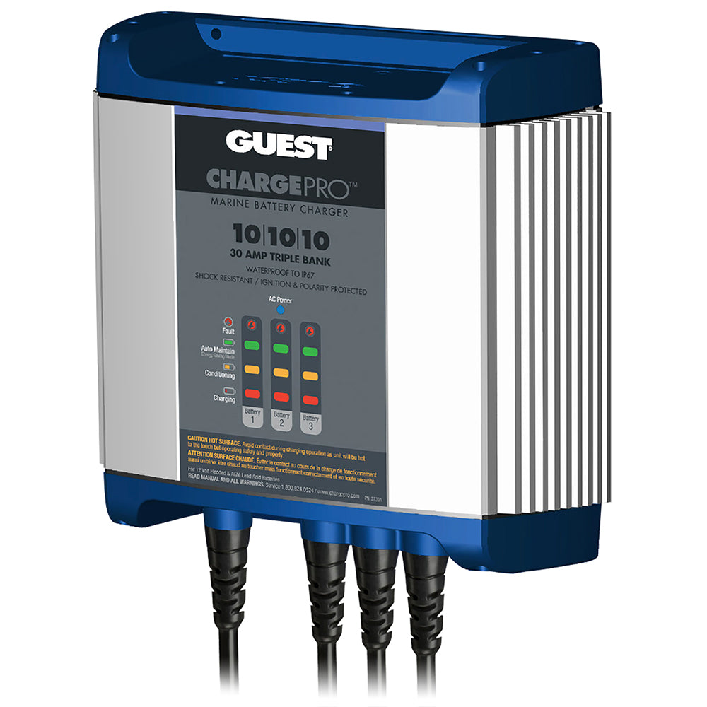 Guest On-Board Battery Charger 30A - 12V - 3 Bank - 120V Input