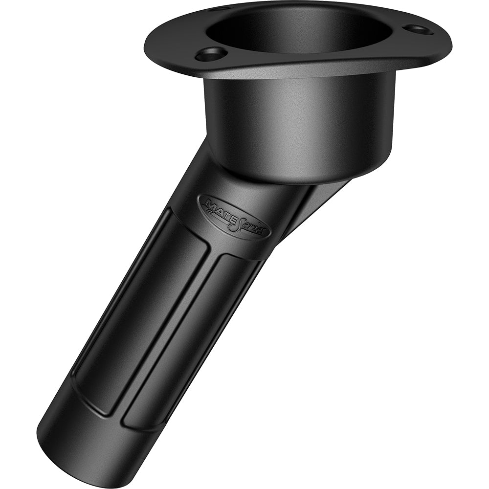 Mate Series Plastic 30° Rod & Cup Holder - Open - Oval Top - Black