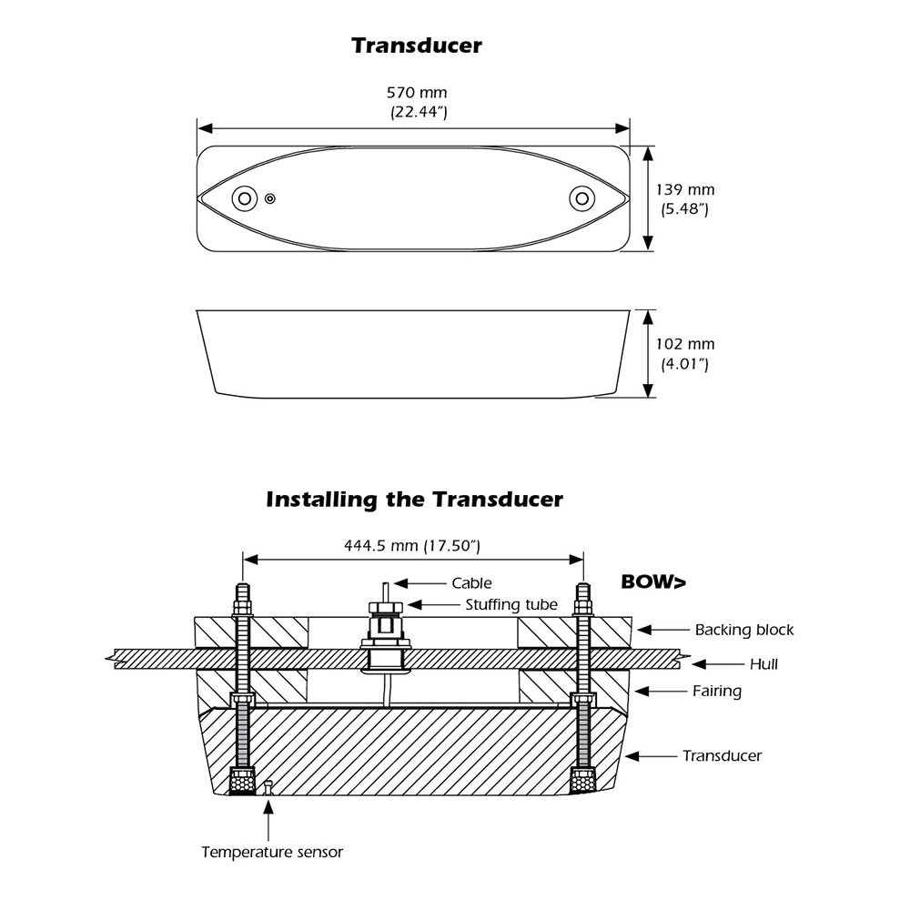 Garmin Airmar R109LM Thru-Hull Transducer - Bare Wires