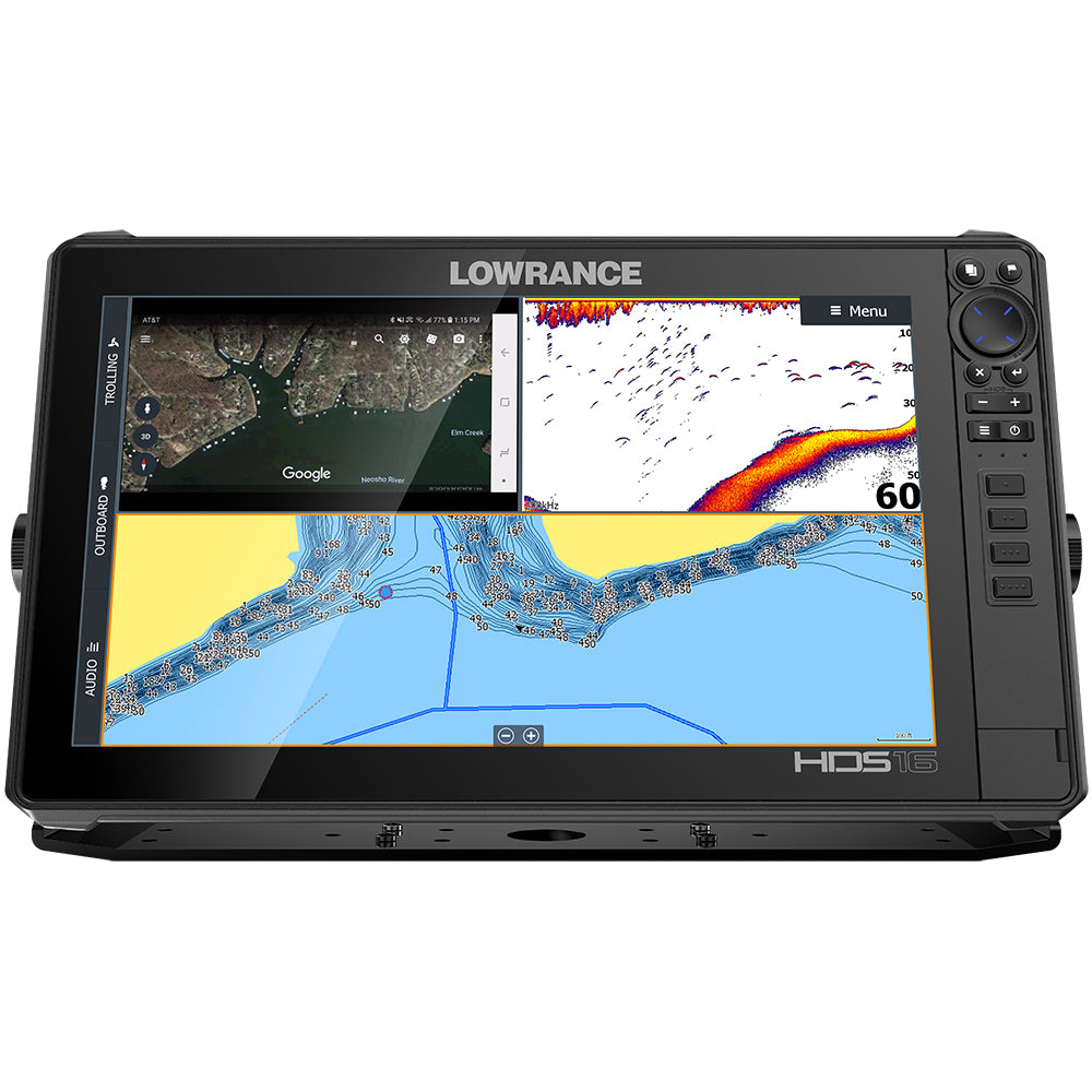 Lowrance HDS-16 LIVE w-Active Imaging 3-in-1 Transom Mount & C-MAP Pro Chart