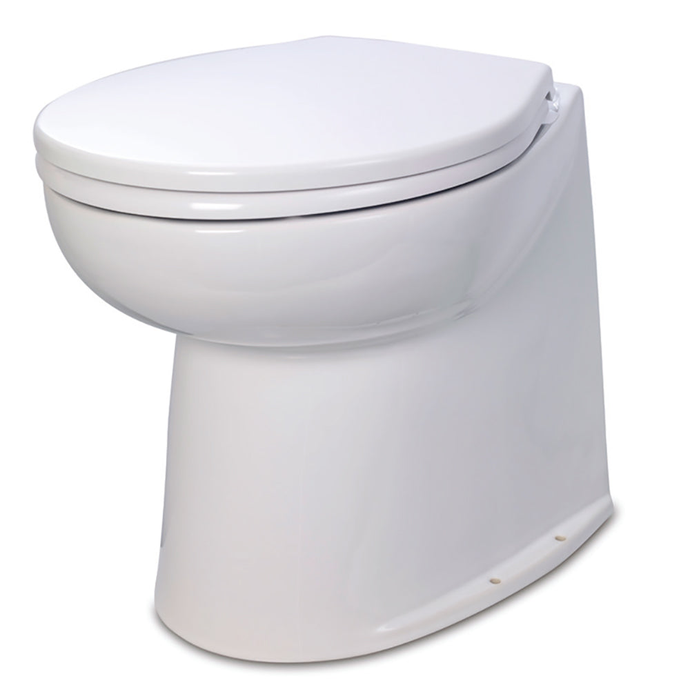 Jabsco Deluxe Flush 14" Straight Back 12V Electric Toilet w-Intake Pump