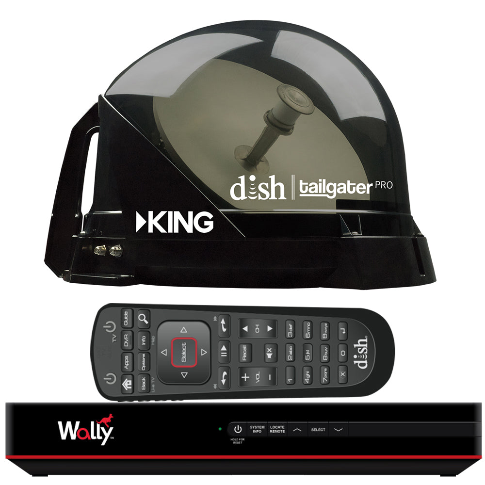 KING DISH® Tailgater® Pro Premium Satellite Portable TV Antenna w-DISH® Wally® HD Receiver