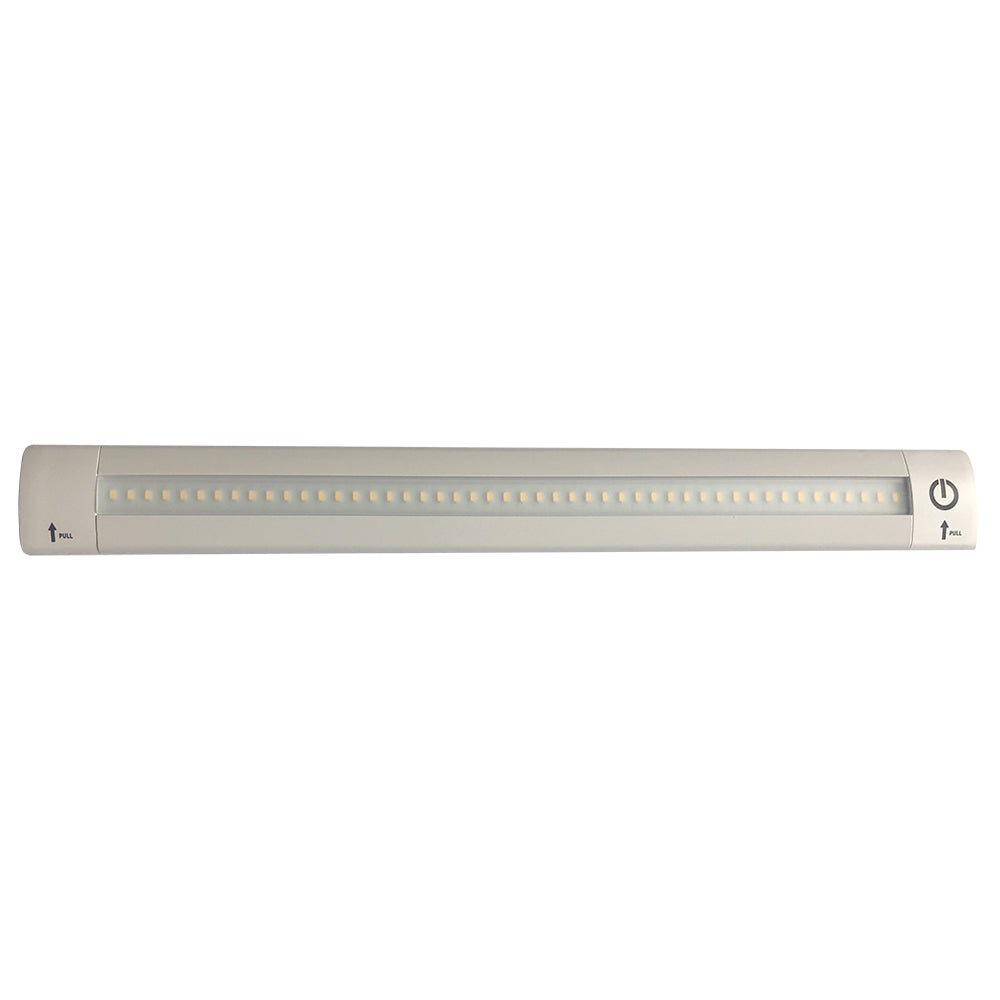 Lunasea 12" Adjustable Linear LED Light w-Built-In Touch Dimmer Switch - Cool White