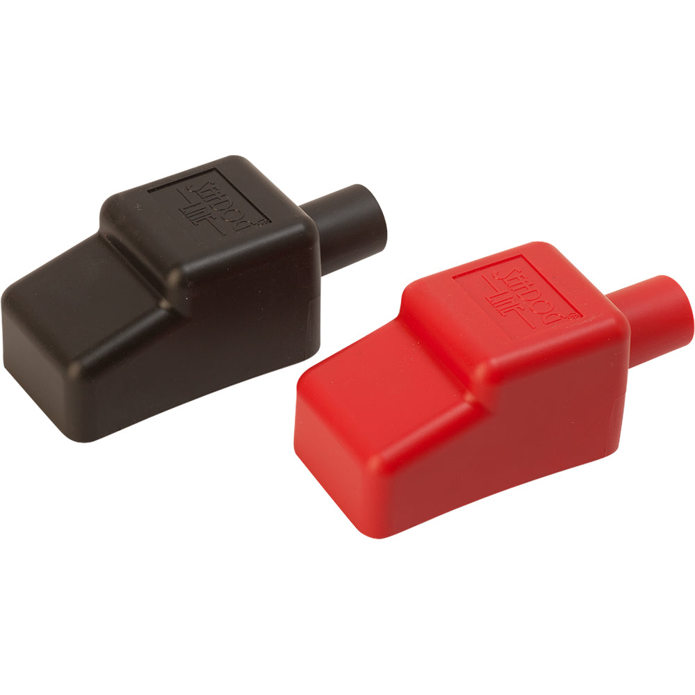 Sea-Dog Battery Terminal Covers - Red-Back - 1-2"