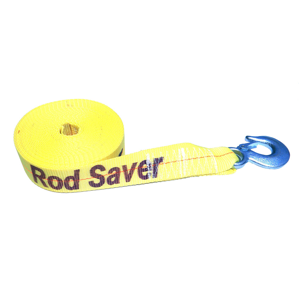 Rod Saver Heavy-Duty Winch Strap Replacement - Yellow - 2" x 25'