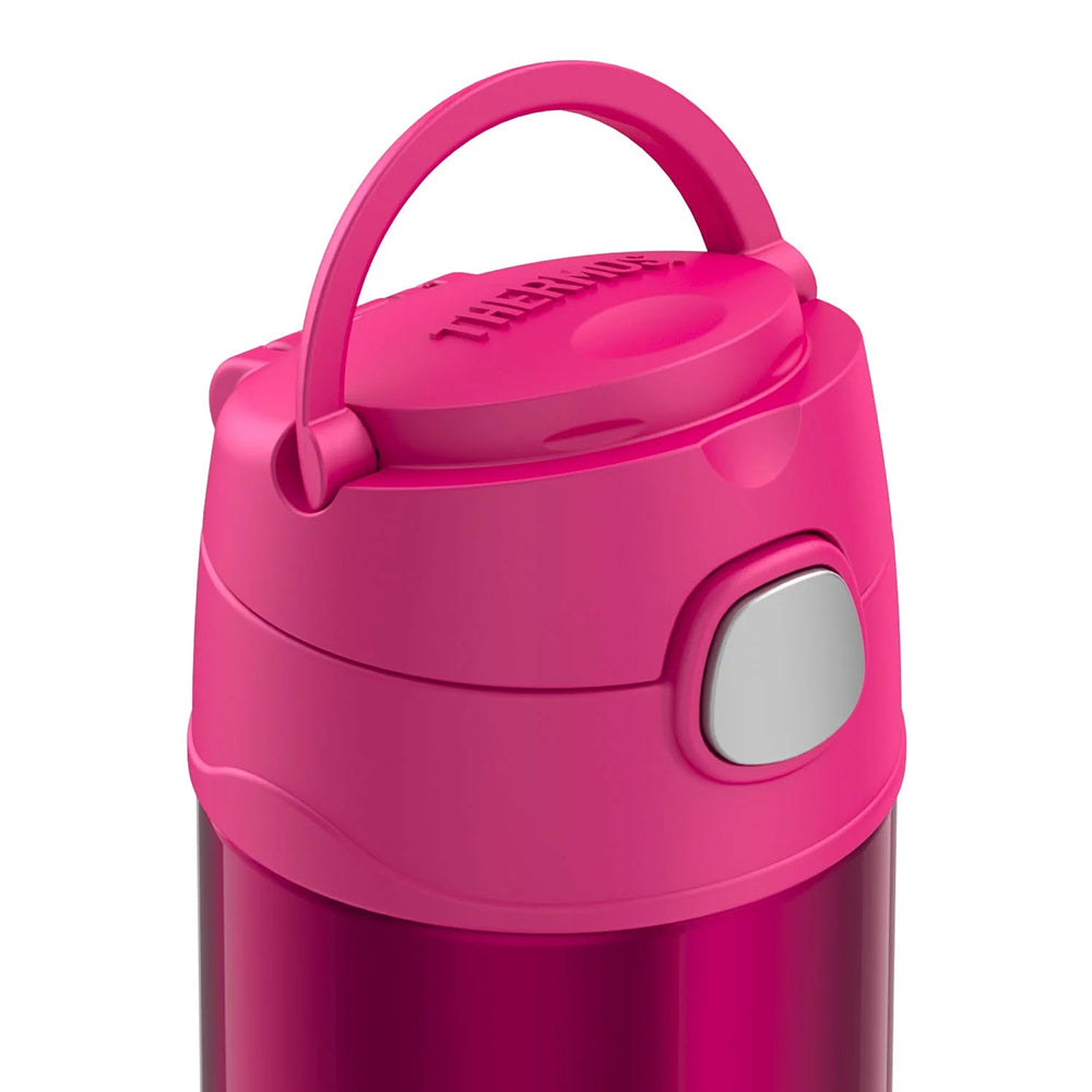 Thermos FUNtainer® Stainless Steel Insulated Pink Water Bottle w-Straw - 12oz