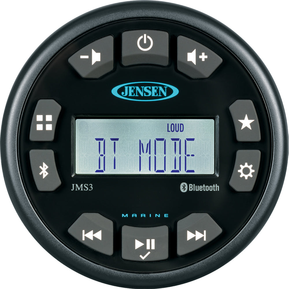 JENSEN 3" JMS3RTL Bluetooth AM-FM-WB-USB Waterproof Stereo - Black