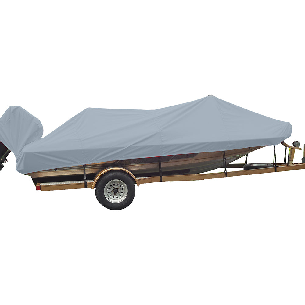 Carver Performance Poly-Guard Styled-to-Fit Boat Cover f-19.5' Wide Style Bass Boats - Grey