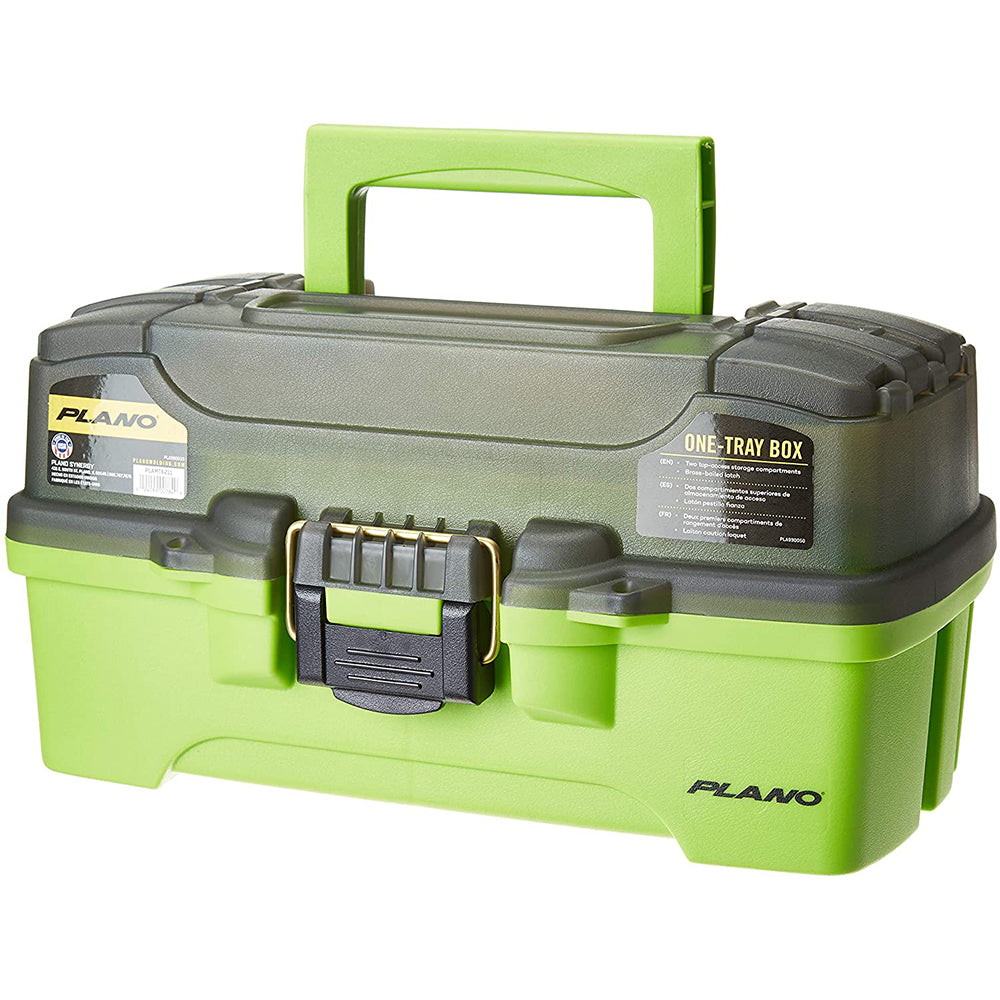 Plano 1-Tray Tackle Box w-Dual Top Access - Smoke & Bright Green