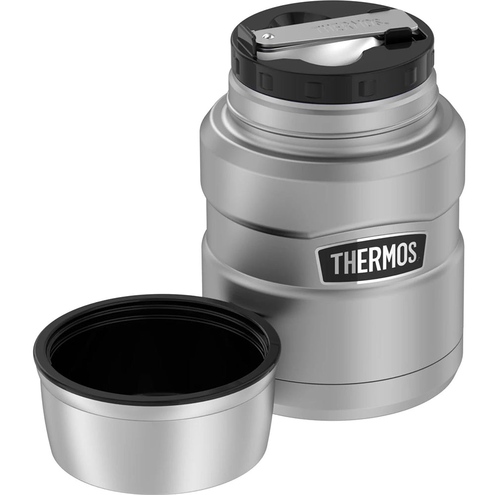 Thermos 16oz Stainless Steel Food Jar w-Folding Spoon - 9 Hours Hot-14 Hours Cold
