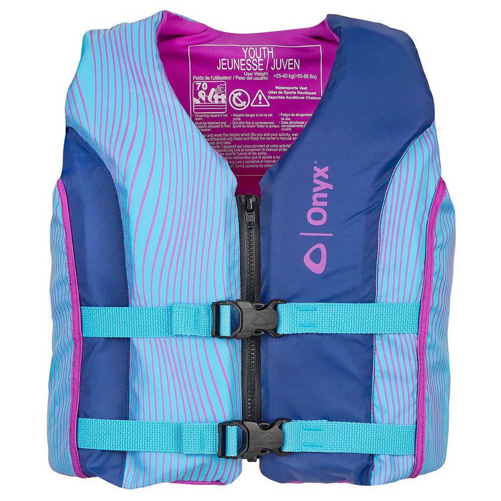 Onyx Shoal All Adventure Youth Paddle & Water Sports Life Jacket - Blue