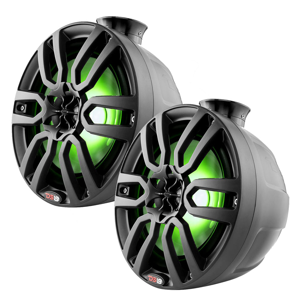 DS18 HYDRO 6.5" Compact Wakeboard Pod Tower w-RGB Light - 300W - Black