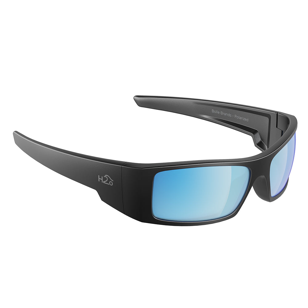 H2Optix Waders Sunglasses Matt Gun Metal, Grey Blue Flash Mirror Lens Cat.3 - AntiSalt Coating w-Floatable Cord