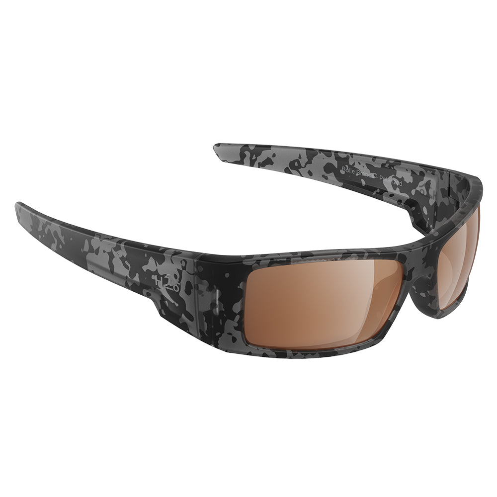 H2Optix Waders Sunglasses Matt Tiger Shark, Brown Lens Cat.3 - AntiSalt Coating w-Floatable Cord