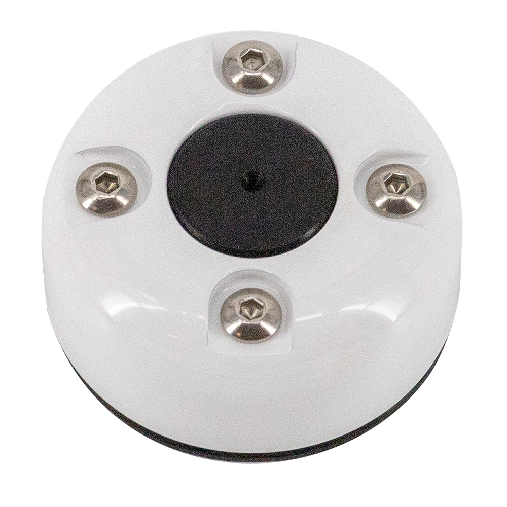 Seaview Cable Gland w-Cover - White Powder Coated Stainless Steel f-Wire Up to 13.5mm-.053"
