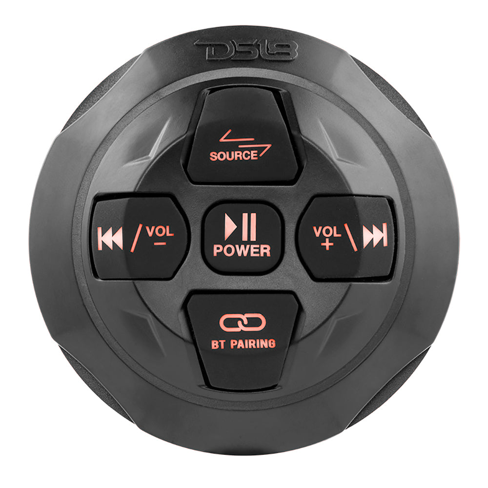 DS18 Marine Waterproof Bluetooth Streaming Audio Receiver Controller - Round f-Android & iPhone