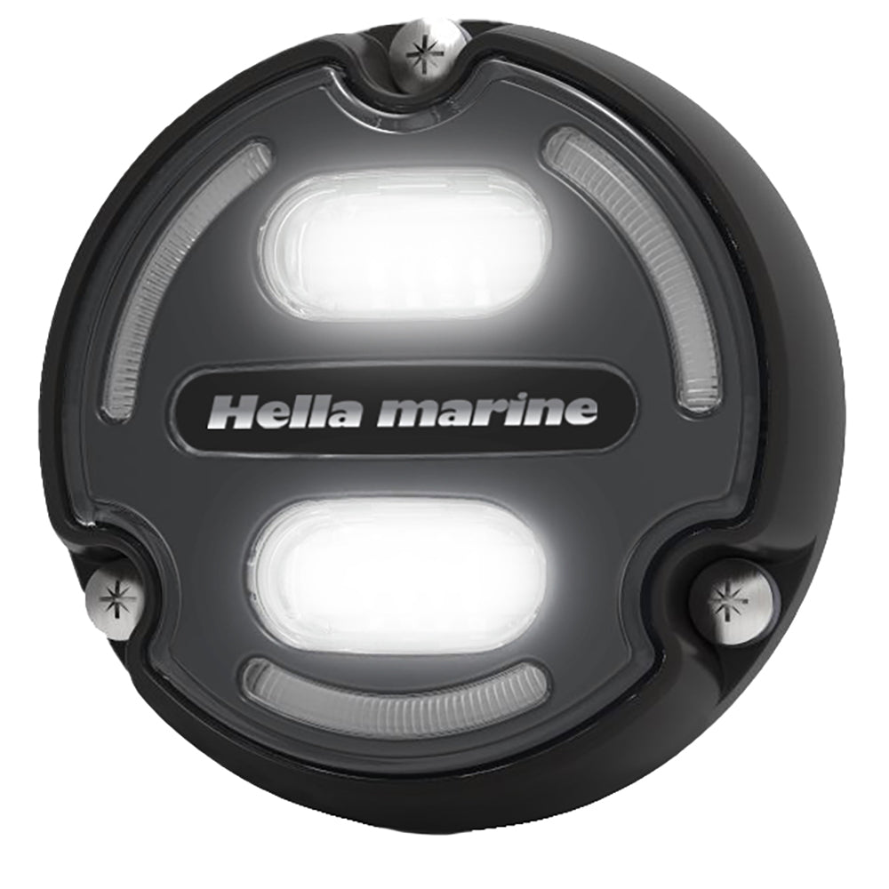 Hella Marine Apelo A2 Blue White Underwater Light - 3000 Lumens - Black Housing - Charcoal Lens w-Edge Light