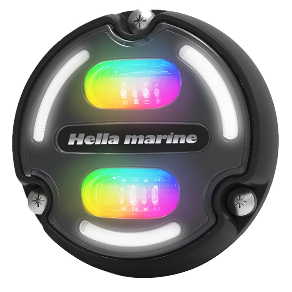 Hella Marine A2 RGB Underwater Light - 3000 Lumens - Black Housing - Charcoal Lens w-Edge Light