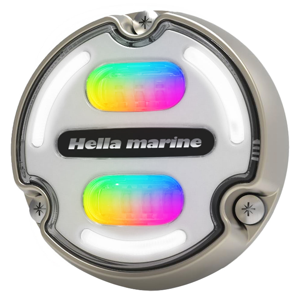 Hella Marine Apelo A2 RGB Underwater Light - 3000 Lumens - Bronze Housing - White Lens w-Edge Light