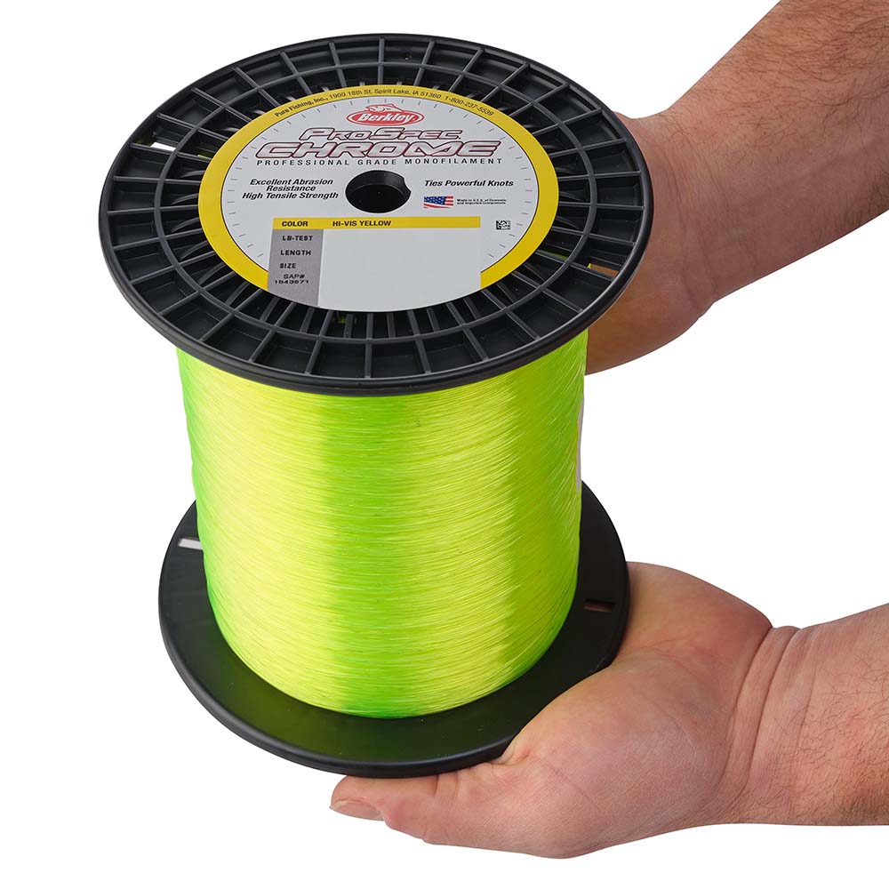 Berkley ProSpec Chrome Hi-Vis Yellow Monofilament - 100 lb - 2850 yds - PSC5B100-HVY